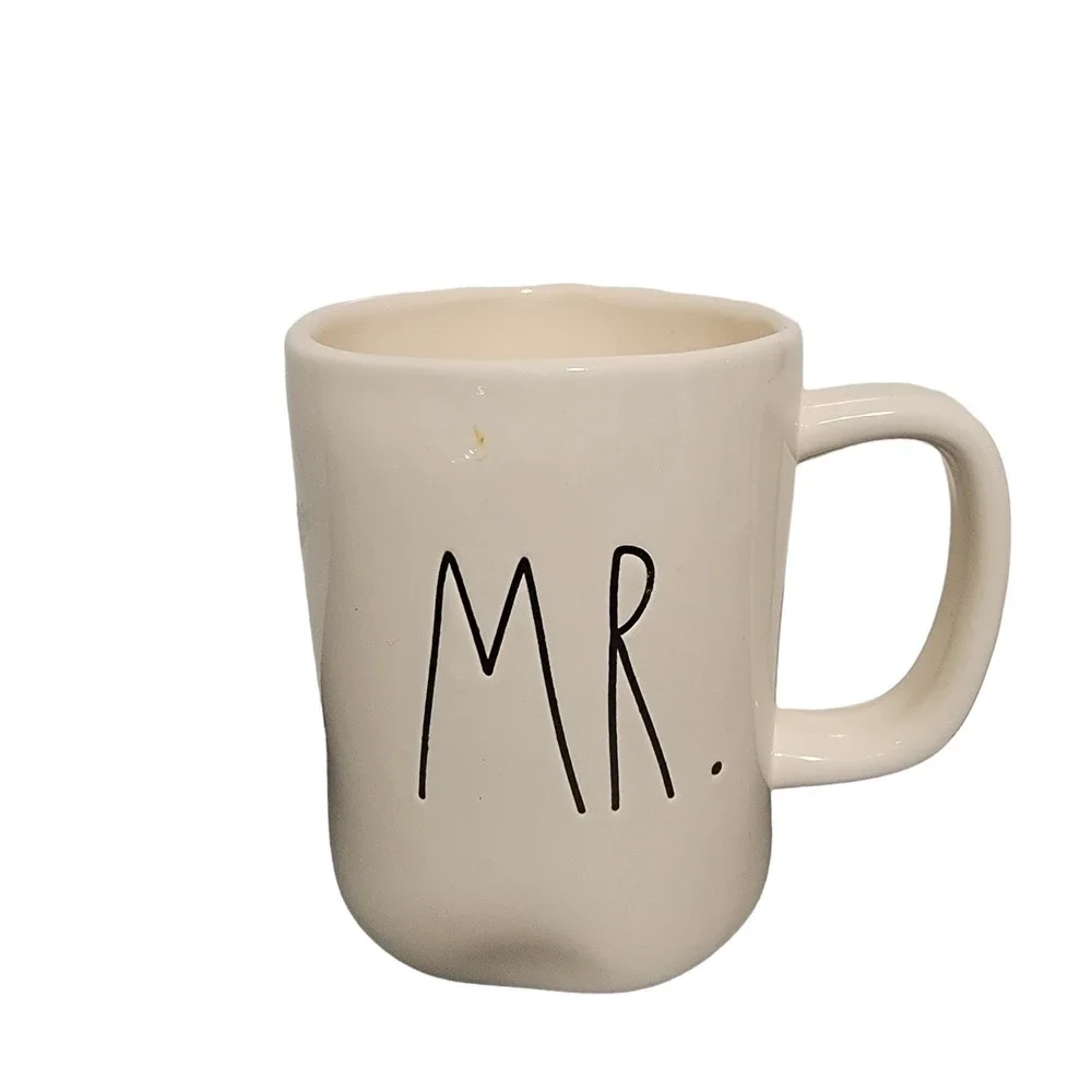 Rae Dunn Artisan Collection By Magenta MR.‎ White Ceramic Coffee Tea Mug 4